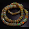 91.50 Ctw - 16 Inches Full Strand So Gorgeous High Quality - Welo Ethiopian OPAL - Micro Faceted Rondell Beads Strong Fire Huge size 5 - 9 mm